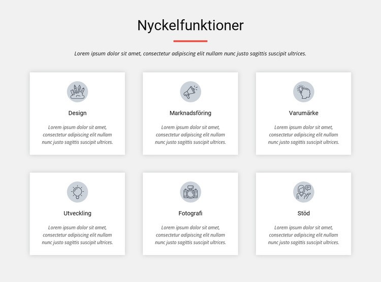 Nyckelfunktioner Hemsidedesign