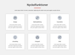 Nyckelfunktioner - Målsidesmall