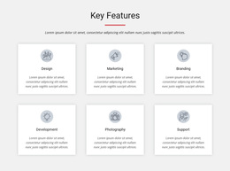Key Features - Creative Multipurpose Web Page Design