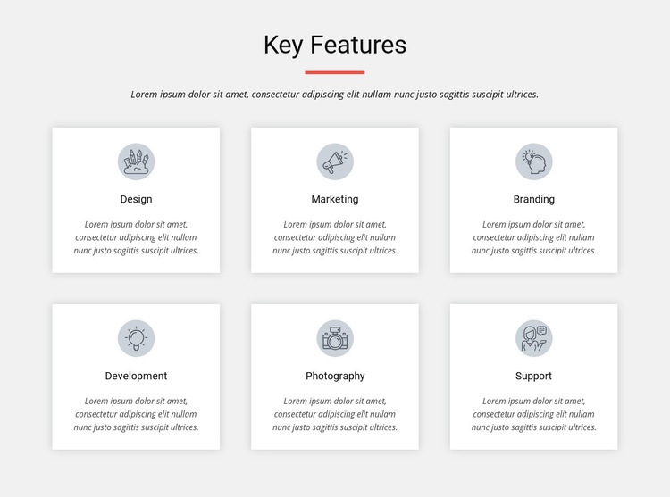 Key features Webflow Template Alternative