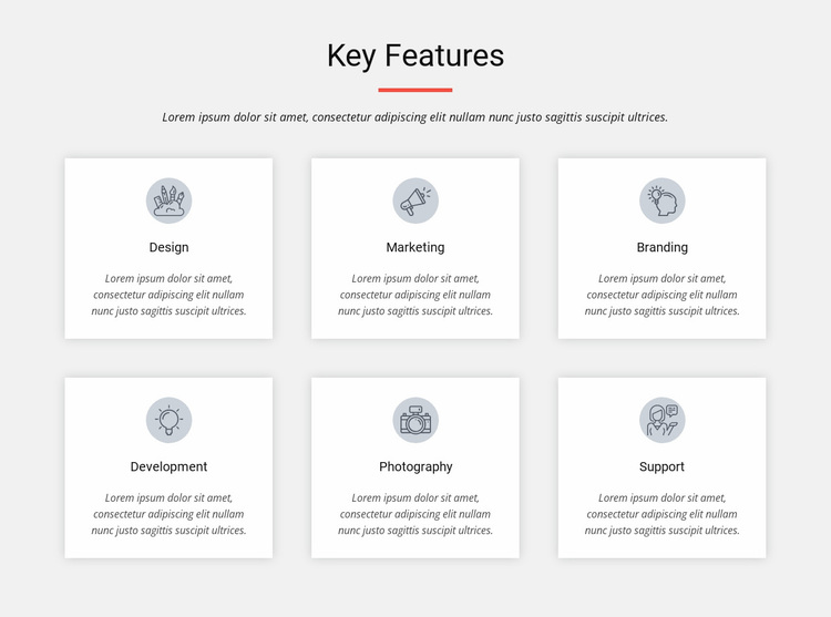 Key features Website Design
