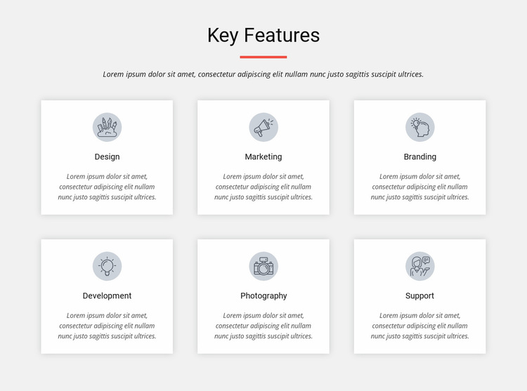Key Features Website Design