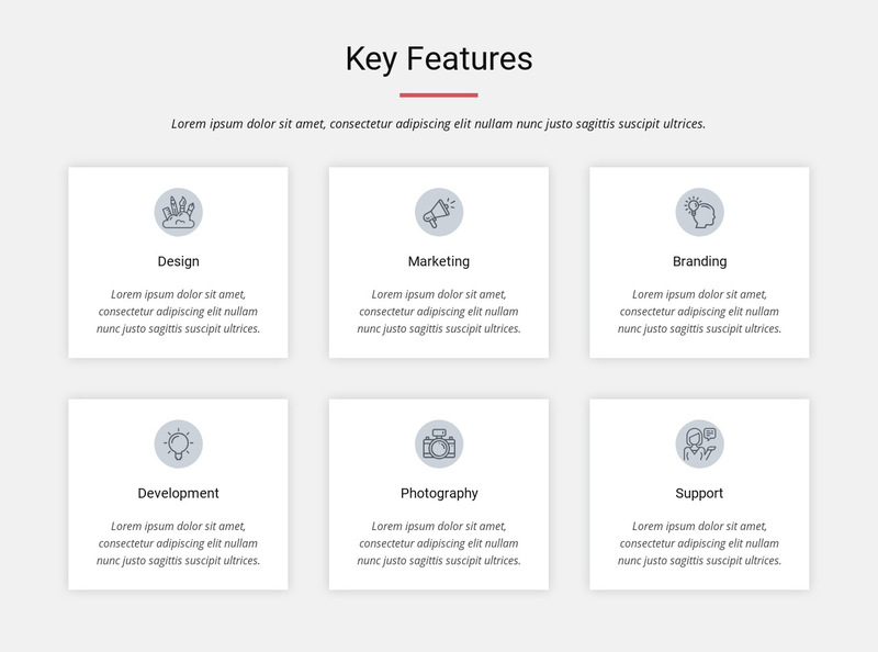 Key features Wix Template Alternative