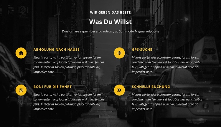 Was du willst Website Builder-Vorlagen