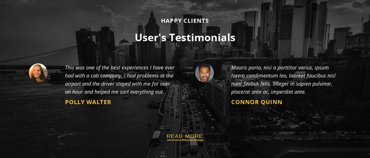 Happy customers CSS Template