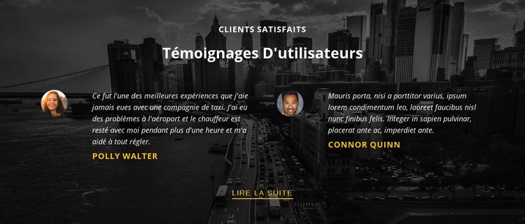 Des clients satisfaits Conception de site Web