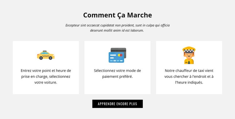 Comment notre entreprise fonctionne Maquette de site Web