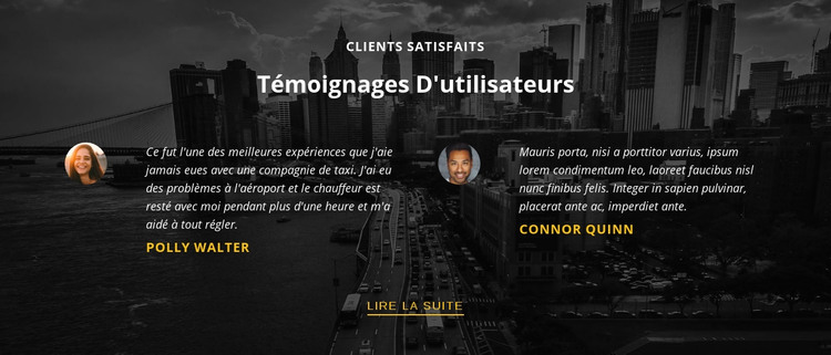 Des clients satisfaits Modèle HTML