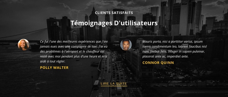 Des clients satisfaits Modèle HTML5