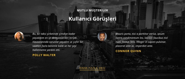 Memnun müşteriler Html Web Sitesi Oluşturucu