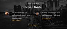 Memnun Müşteriler - Kişisel Web Sitesi Şablonları