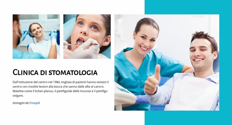 Centro di stomatologia Mockup del sito web