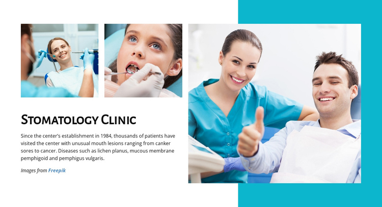 Stomatology center One Page Template