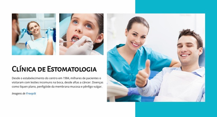 Centro de estomatologia Maquete do site
