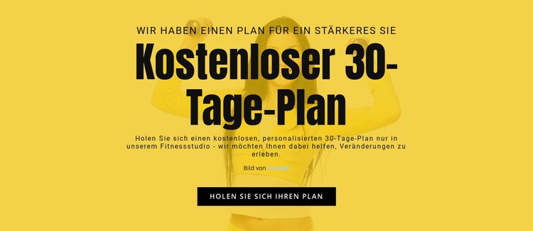 Kostenloser 30-Tage-Plan Eine Seitenvorlage