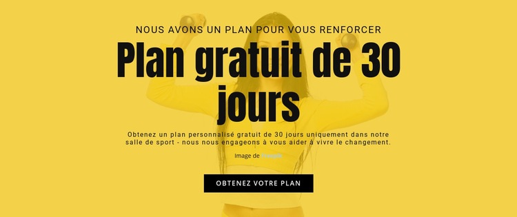 Plan de 30 jours gratuit Maquette de site Web