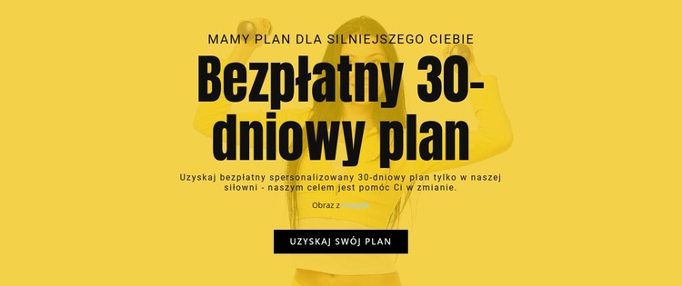 Bezpłatny 30-dniowy plan Szablony do tworzenia witryn internetowych