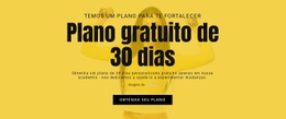 Plano De 30 Dias Grátis - Modelo HTML5, Responsivo, Gratuito