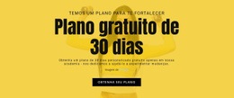 Plano De 30 Dias Grátis - Página Inicial De Comércio Eletrônico