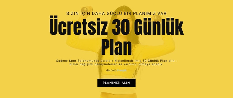 Ücretsiz 30 günlük plan Şablon
