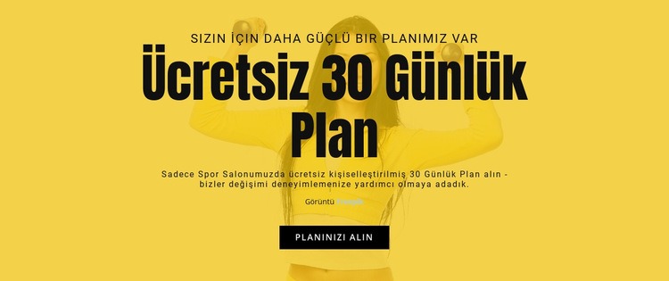 Ücretsiz 30 günlük plan Web Sitesi Oluşturucu Şablonları