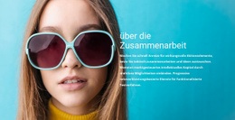 Über Sonnenbrillenkollektion Webentwicklung