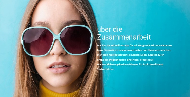 Über Sonnenbrillenkollektion HTML5-Vorlage