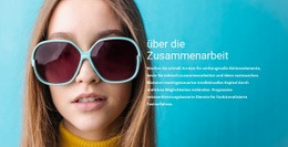 Über Sonnenbrillenkollektion – Fertiges Website-Design