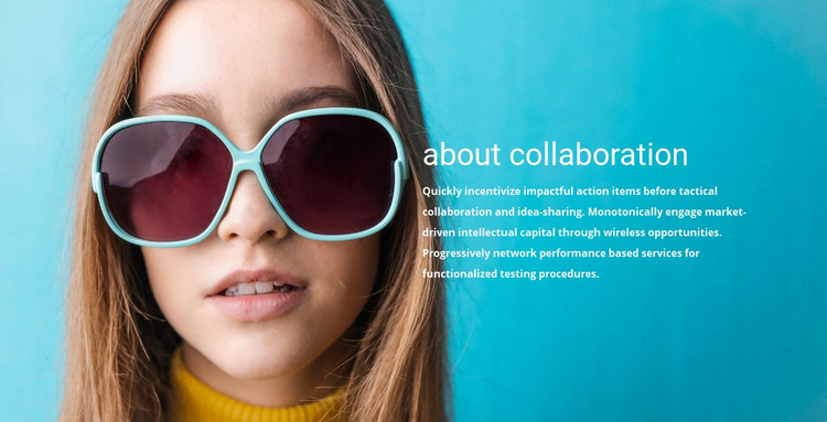 About sunglasses collection Homepage Design