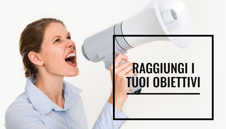 Raggiungi i tuoi obiettivi Mockup del sito web