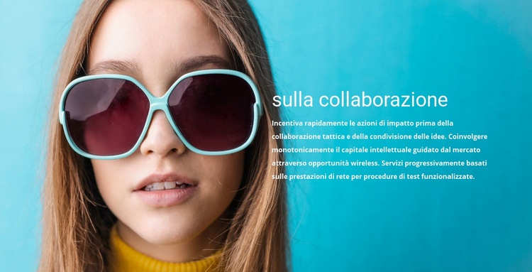 Sulla collezione di occhiali da sole Modello di sito Web