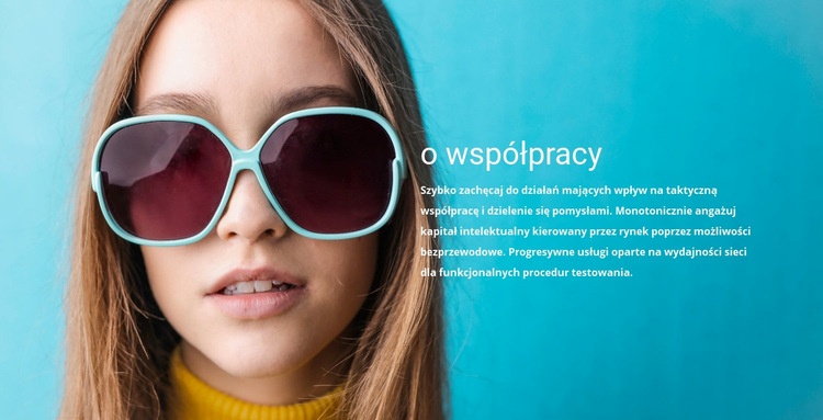 O kolekcji okularów przeciwsłonecznych Projekt strony internetowej