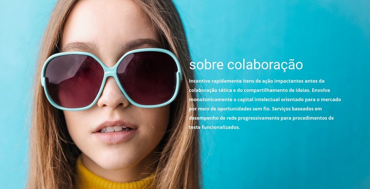 Sobre a coleção de óculos de sol Design do site