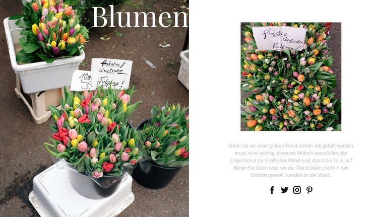 Blumenkunst und Design HTML-Vorlage
