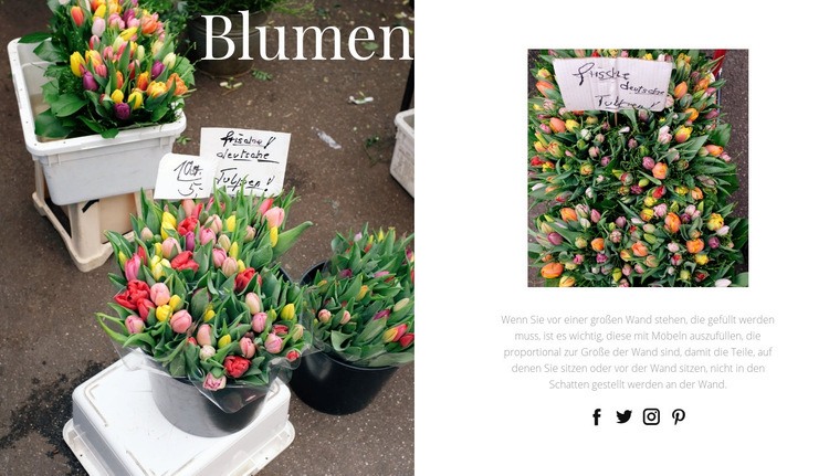 Blumenkunst und Design HTML5-Vorlage