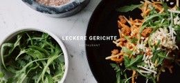 Leckeres Grünes Essen Landing Pages