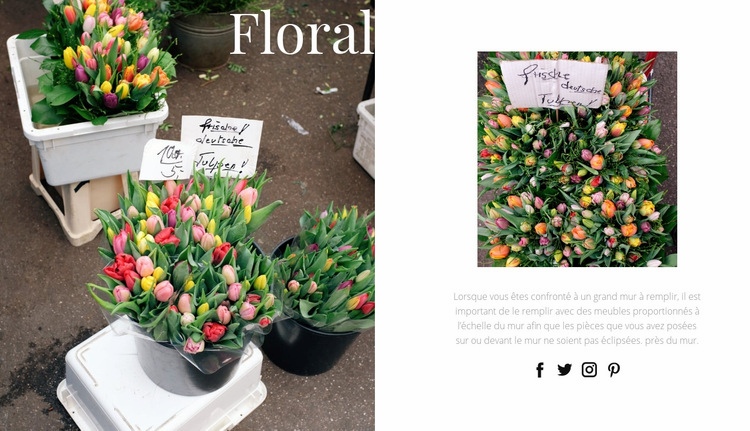 Art floral et design Modèles de constructeur de sites Web