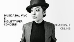 Un Design Esclusivo Del Sito Web Per Eventi Musicali Online