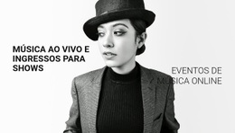 Um Design De Site Exclusivo Para Eventos Musicais Online