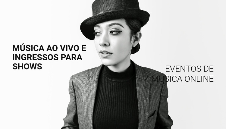 Eventos musicais online Modelo HTML