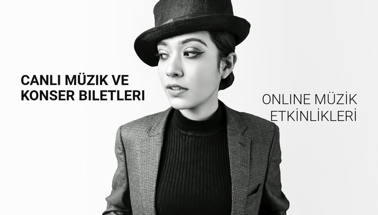 Çevrimiçi müzik etkinlikleri Web Sitesi Oluşturucu Şablonları