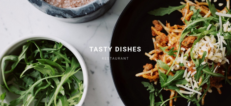 Tasty green food  Web Design