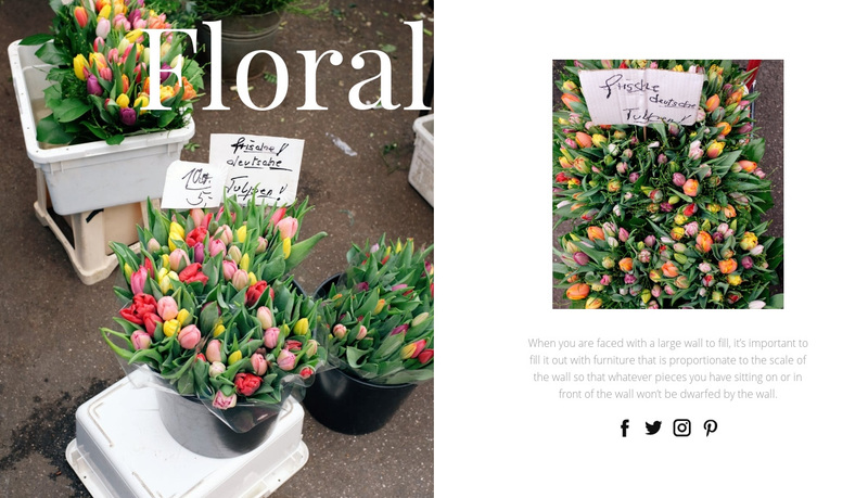 Floral art and design Web Page Design
