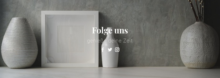 Folgen Sie und genießen Sie uns HTML Website Builder