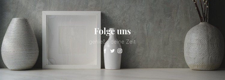 Folgen Sie und genießen Sie uns Website-Modell