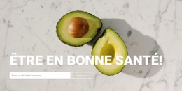 Modèle Web Réactif Pour Une Bonne Nutrition Pour La Santé