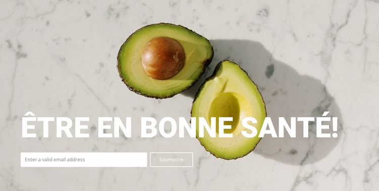 Une bonne nutrition pour la santé Modèle d'une page