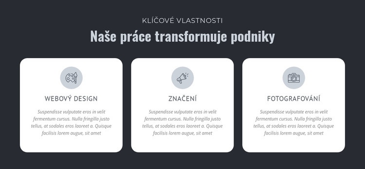 Naše práce transformuje podniky Téma WordPress