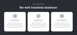 Our Work Transforms Businesses Open Source Template