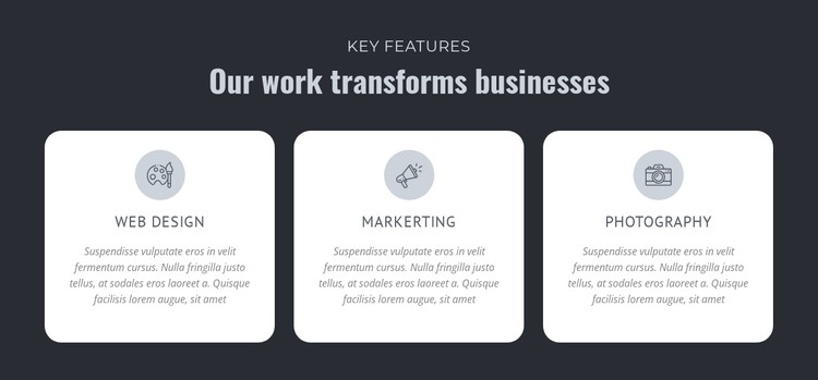 Our work transforms businesses CSS Template